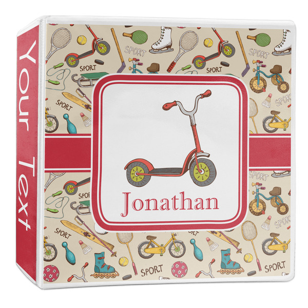 Custom Vintage Sports 3-Ring Binder - 2 inch (Personalized)