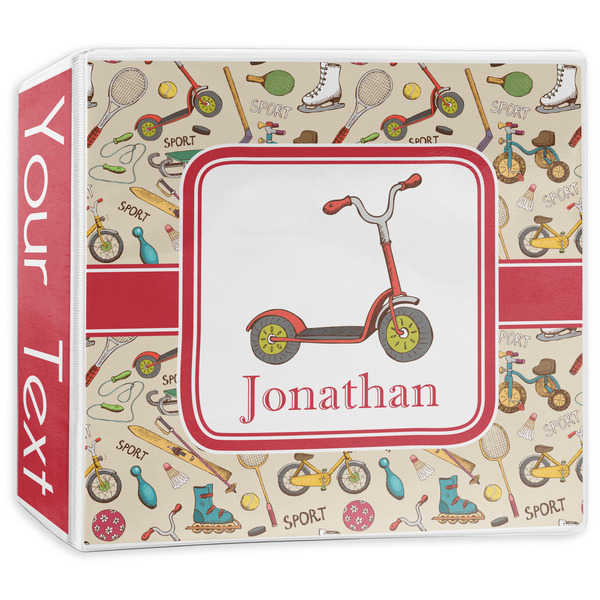 Custom Vintage Sports 3-Ring Binder - 3 inch (Personalized)