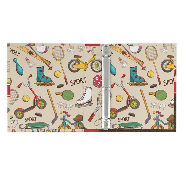 Vintage Sports 3 Ring Binders - Full Wrap - 1" - OPEN INSIDE