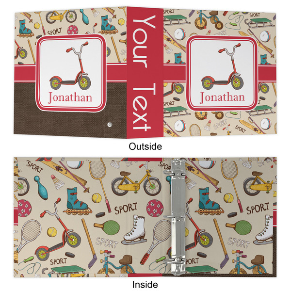 Vintage Sports 3 Ring Binders - Full Wrap - 2" - APPROVAL