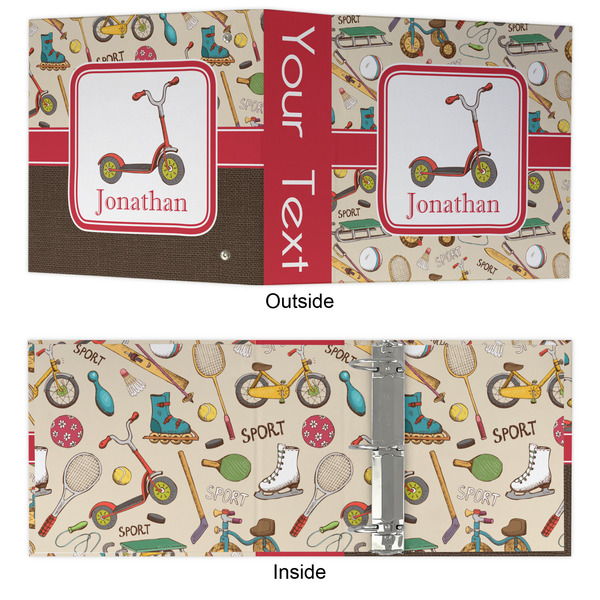 Vintage Sports 3 Ring Binders - Full Wrap - 3" - APPROVAL