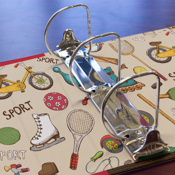 Vintage Sports 3 Ring Binders - Full Wrap - 3" - DETAIL