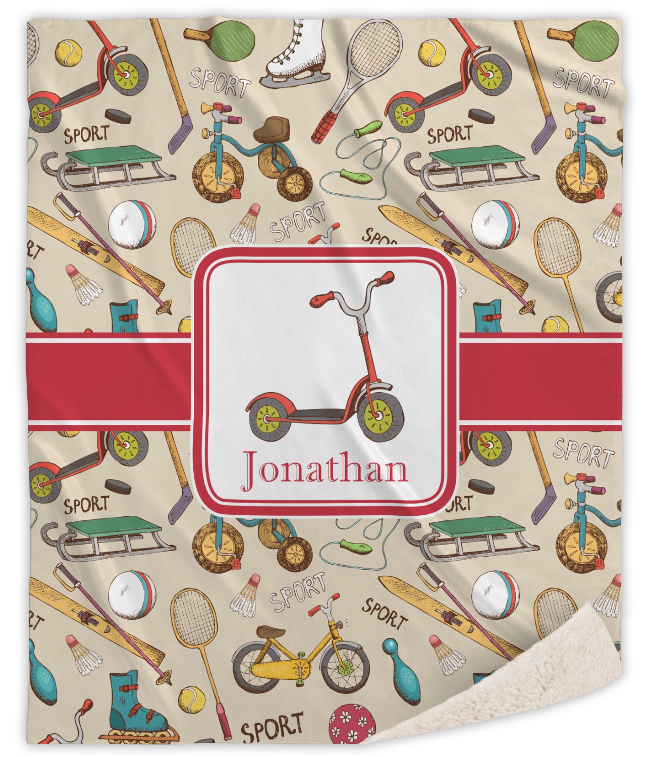 YouCustomizeIt Sherpa Throw Blanket