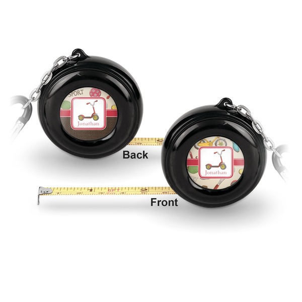 Vintage Sports 6-Ft Pocket Tape Measure with Carabiner Hook - Front and Back