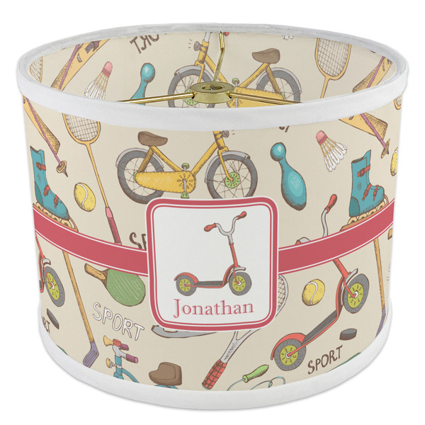 Vintage Sports 8" Drum Lampshade - ANGLE Poly-Film