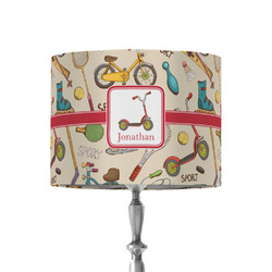 Vintage Sports 8" Drum Lamp Shade - Fabric (Personalized)