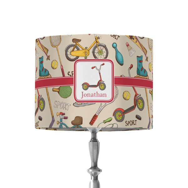 Custom Vintage Sports 8" Drum Lamp Shade - Fabric (Personalized)