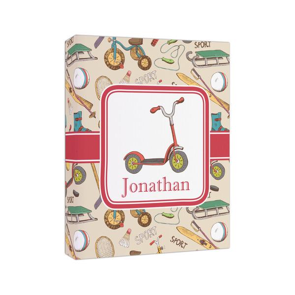 Vintage Sports 8x10 - Canvas Print - Angled View