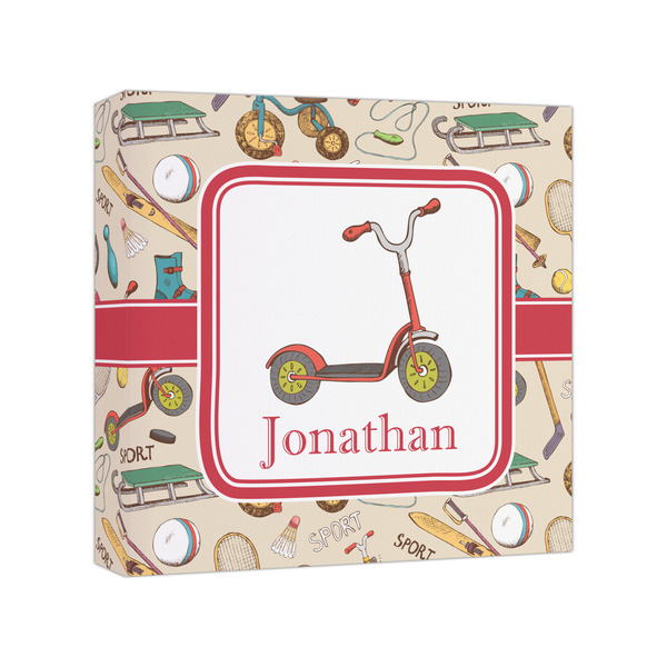 Custom Vintage Sports Canvas Print - 8x8 (Personalized)