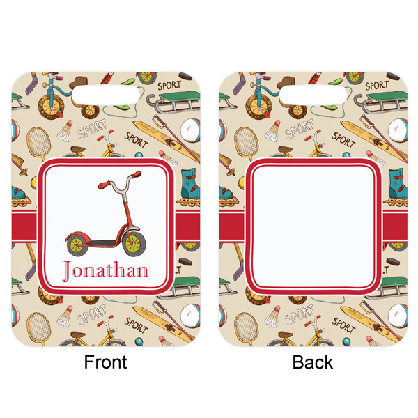 Vintage Sports Aluminum Luggage Tag (Front + Back)