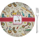 Vintage Sports Glass Appetizer / Dessert Plate 8" (Personalized)