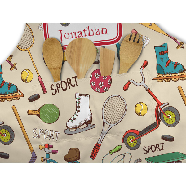 Vintage Sports Apron - Pocket Detail with Props