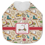 Vintage Sports Jersey Knit Baby Bib w/ Name or Text