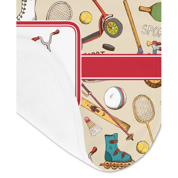 Vintage Sports Baby Bib - AFT detail