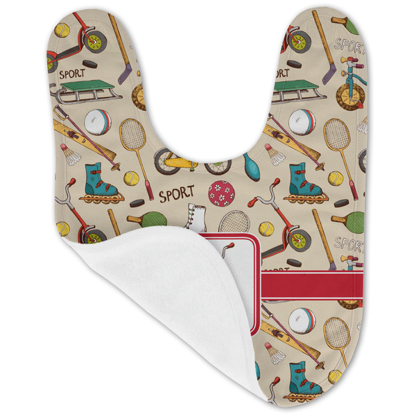 Vintage Sports Baby Bib - AFT folded