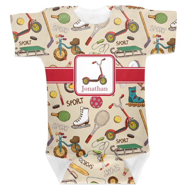Custom Vintage Sports Baby Bodysuit (Personalized)