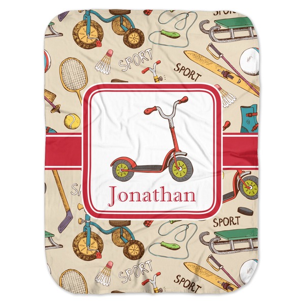 Custom Vintage Sports Baby Swaddling Blanket (Personalized)