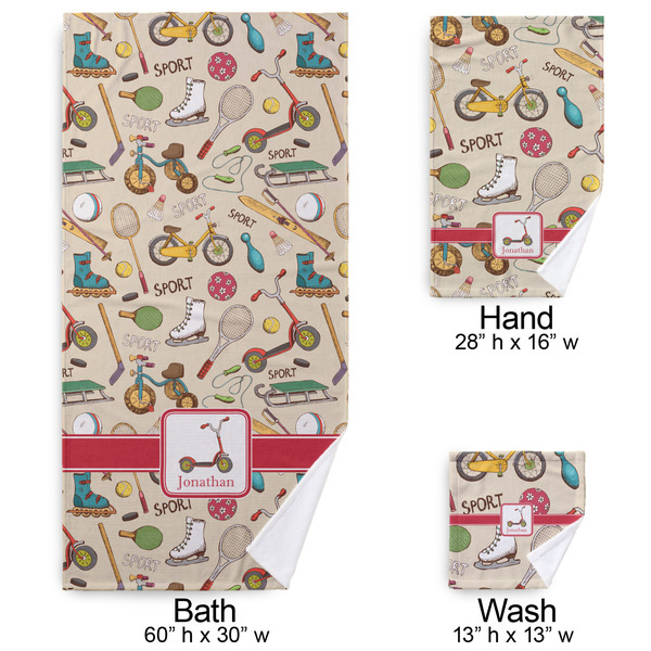 Vintage Sports Bath Towel Sets - 3-piece - Approval