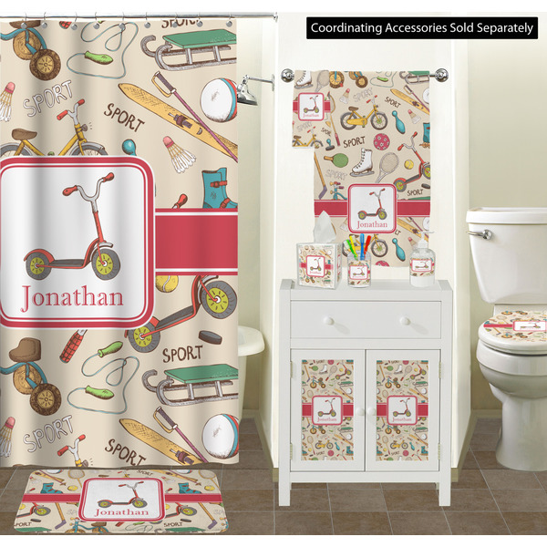 Vintage Sports Bathroom Scene