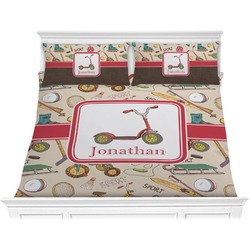 Vintage Sports Comforter Set - King (Personalized)