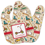 Vintage Sports Baby Bib w/ Name or Text