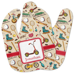 Vintage Sports Baby Bib w/ Name or Text