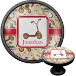 Vintage Sports Cabinet Knob (Black) (Personalized)