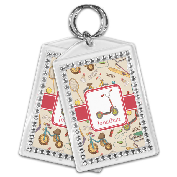 Vintage Sports Bling Keychain - MAIN