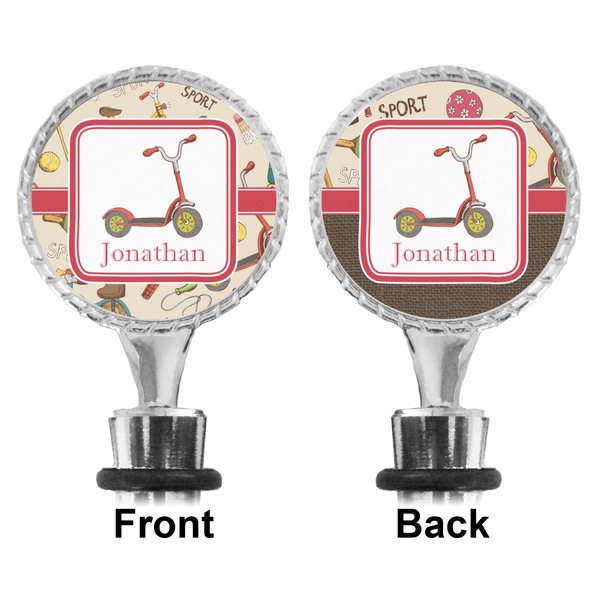 Vintage Sports Bottle Stopper - Front and Back