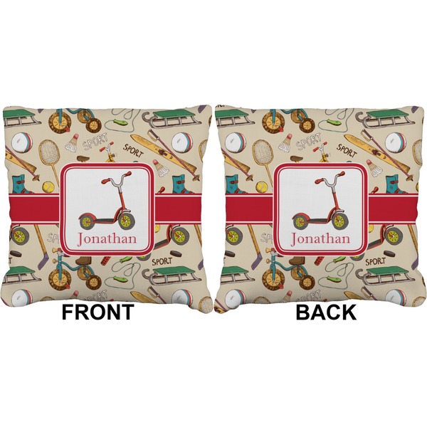 Vintage Sports Burlap Pillow Approval