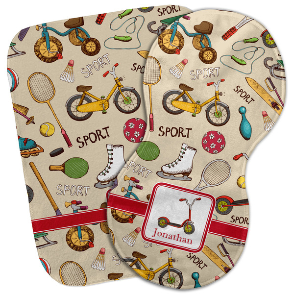 Custom Vintage Sports Burp Cloth (Personalized)
