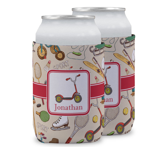 Custom Vintage Sports Can Cooler (12 oz) w/ Name or Text