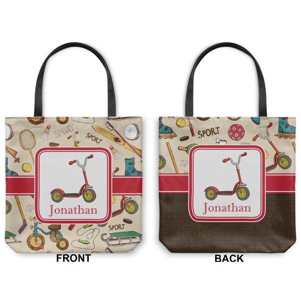Vintage Sports Canvas Tote - Front and Back