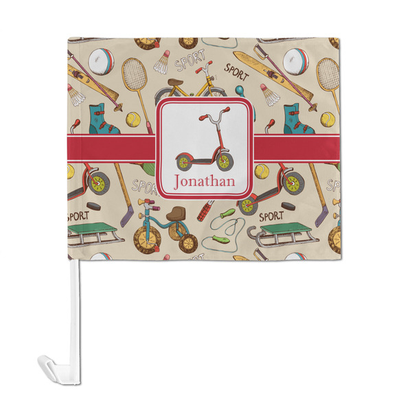 Vintage Sports Car Flag - Large - FRONT