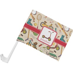 Vintage Sports Car Flag - Small w/ Name or Text