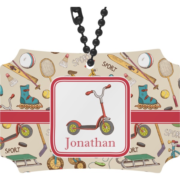 Custom Vintage Sports Rear View Mirror Ornament (Personalized)