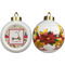 Vintage Sports Ceramic Christmas Ornament - Poinsettias (APPROVAL)