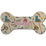 Vintage Sports Ceramic Dog Ornament - Front w/ Name or Text