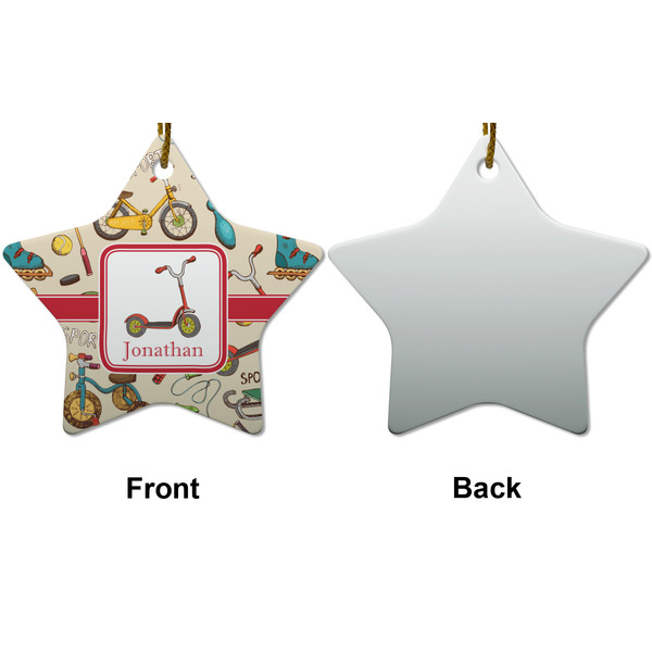 Vintage Sports Ceramic Flat Ornament - Star Front & Back (APPROVAL)