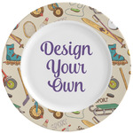 Vintage Sports Ceramic Dinner Plates (Set of 4) (Personalized)