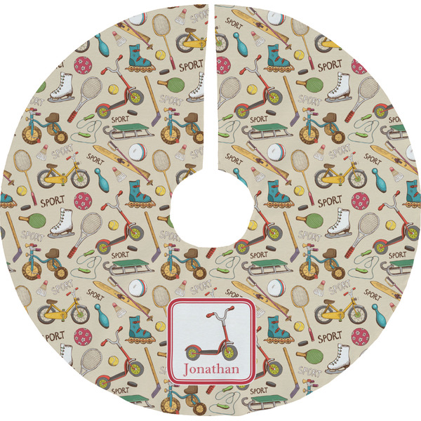 Custom Vintage Sports Tree Skirt (Personalized)