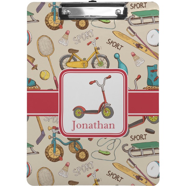 Custom Vintage Sports Clipboard (Letter Size) (Personalized)