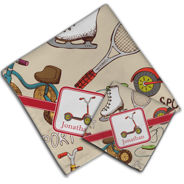 Vintage Sports Cloth Napkins - Personalized Lunch & Dinner (PARENT MAIN)