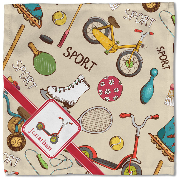 Vintage Sports Cloth Napkins - Personalized Lunch (Single Full Open)