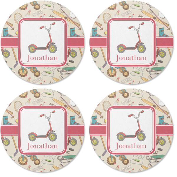 Vintage Sports Coaster Round Rubber Back - Apvl