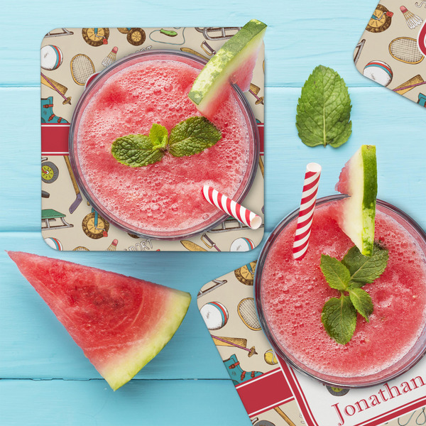 Vintage Sports Coaster Set - LIFESTYLE