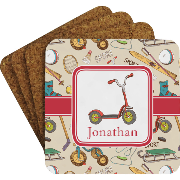 Vintage Sports Coaster Set (Personalized)