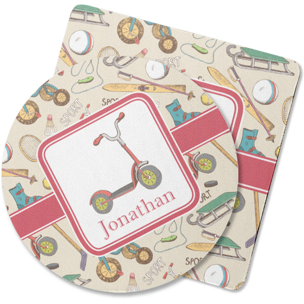 Custom Vintage Sports Rubber Backed Coaster (Personalized)