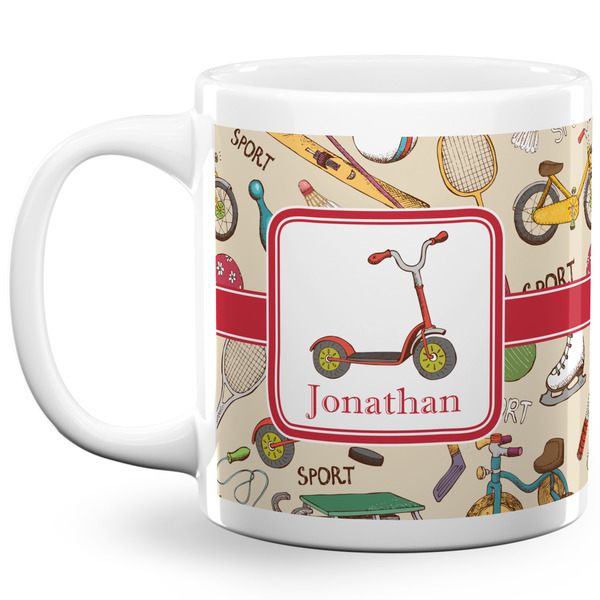 Vintage Sports Coffee Mug - 20 oz - White