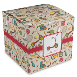 Vintage Sports Cube Favor Gift Boxes (Personalized)